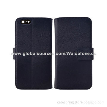 PU Leather Case for iPhone 6 with Two Credit Card Wallet Style, Special Designs